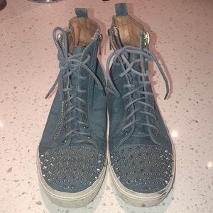 Jeffrey Campbell high top denim sneakers
